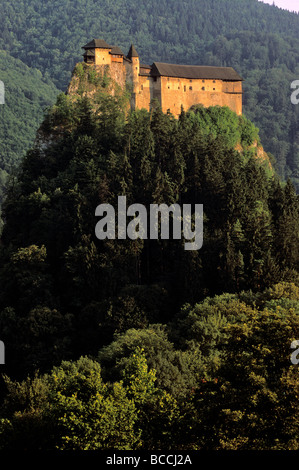 Slowakei, Oravsky Podzamok Burg, wo der erste Film über Dracula gedreht wurde Stockfoto