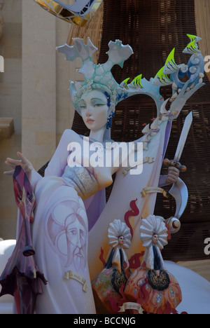 Fogueres, Las Hogueras de San Juan / San Juan Fiesta, Alicante, Comunidad Valenciana, Spanien Stockfoto