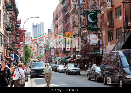 Restaurants und Bars in New York wenig Italien Stockfoto