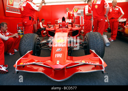 Eine 2009-Ferrari Formel1-Wagen auf dem Display auf dem Goodwood Festival of Speed, Juli 2009. Stockfoto