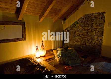 Ruheraum Pré-Saint-Didier-Spa-Aosta-Italien Stockfoto