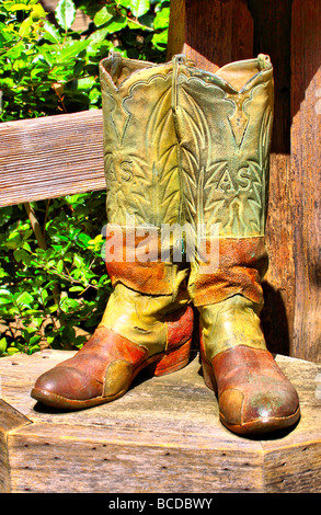Alten Cowboy-Stiefel. Stockfoto