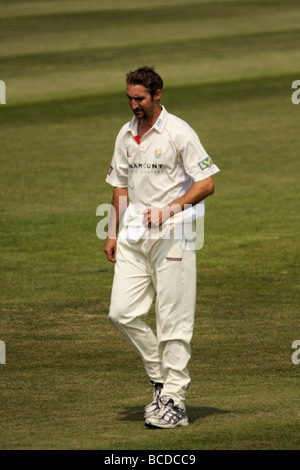 Australische schnelle Bowler Jason Gillespie spielen für Glamorgan Stockfoto