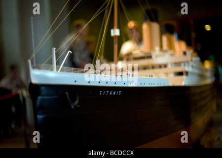 Ein Modell der Titanic in einem museum Stockfoto