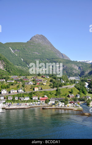 Geiranger Dorf, Geiranger Fjord, mehr Og Romsdal, Norwegen Stockfoto