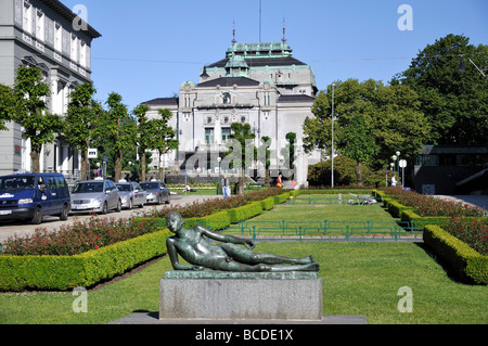 Theater, Ole Buls Plass, Bergen, Hordaland, Norwegen Stockfoto