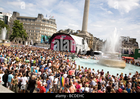 Gay Pride 2009 Trafalgar Square Stockfoto