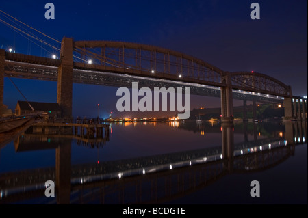 Tamar Grenzübergänge in der Nacht Stockfoto