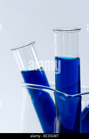 Reagenzgläser, Laborgeräte Stockfoto