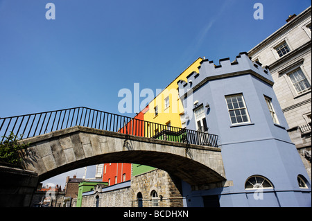 Bunt bemalte äußere Gebäude des Dublin Castle Dublin Irland Stockfoto