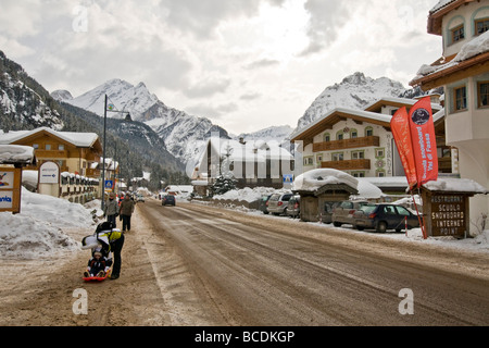 Canazei Trento Italien Stockfoto