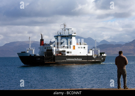 CalMac Ferry Caledonian MacBrayne - Hebriden und Clyde Fähren auf die Insel Skye, Schottland, UK Stockfoto