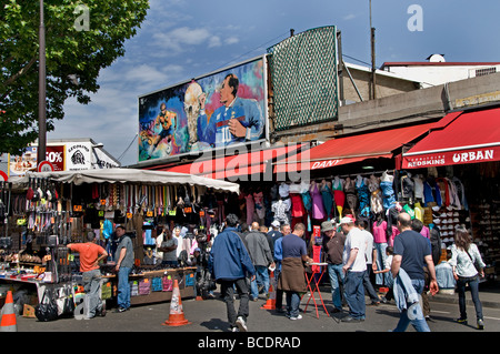 Marche Aux Puces de Saint-Ouen Flohmarkt Paris Stockfoto