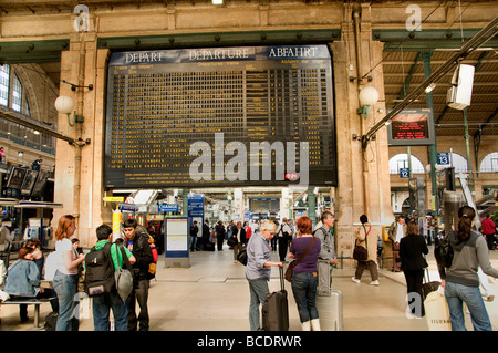 Gare du Nord Paris Frankreich TGV-Bahnhof Stockfoto