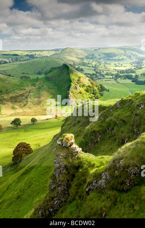 Parkhaus Hügel von der Spitze des Chrome Hill, Peak District National Park, Derbyshire, England, UK Stockfoto