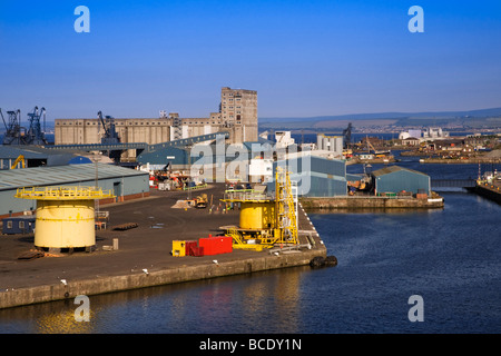 Docks, Hafen von Leith, Edinburgh, Schottland liegt. Stockfoto