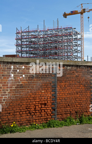 Stahl gerahmt Gebäude im Bau Stockfoto