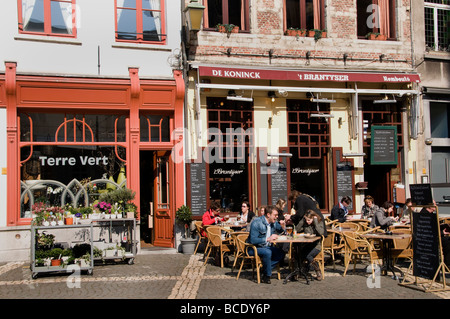 Antwerpen-Belgien-Restaurant bar Kneipe Café Pflaster Stockfoto