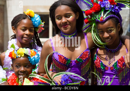 Kinder beim jährlichen Festival Carifete Montreal Karibik Stockfoto