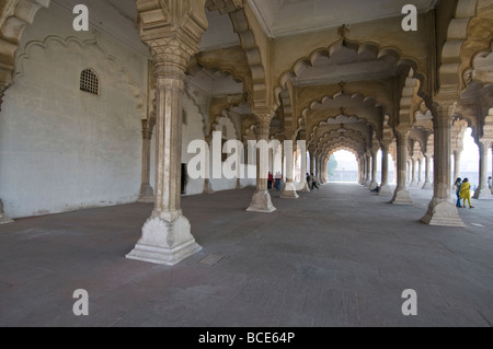 Agra Fort, Roten Fort, Shah Jahan Private Ferienwohnungen mit Blick auf den Fluss Yamuna, Palastgebäude, Agra, Uttar Pradesh, Indien. Stockfoto