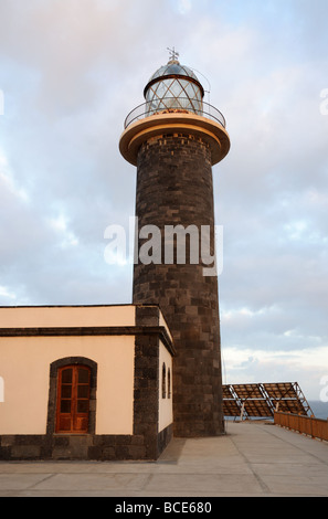 Leuchtturm Punta de Jandia in der Nacht. Kanarischen Insel Fuerteventura, Spanien Stockfoto