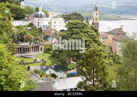 Das Dorf Portmeirion, Gwynedd Nord-Wales, UK Stockfoto