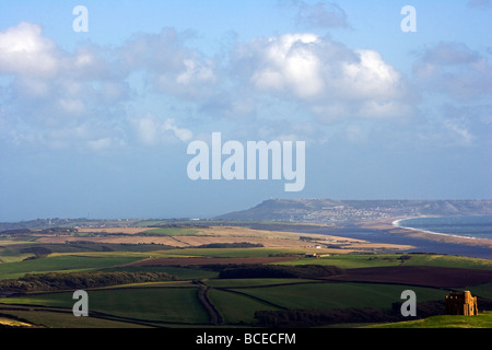 England, West Dorset, Kapelle St. Catherines, Abbotsbury. Hoch auf einem Hügel über Abbotsbury Abbey eingestellt. Stockfoto