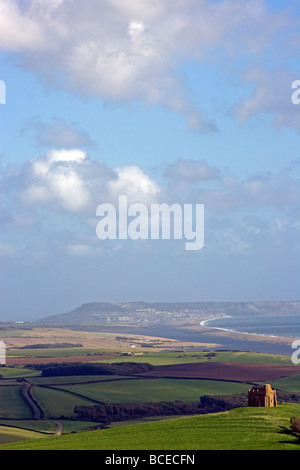 England, West Dorset, Kapelle St. Catherines, Abbotsbury. Hoch auf einem Hügel über Abbotsbury Abbey eingestellt. Stockfoto