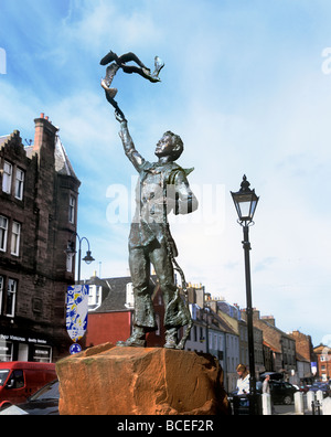 Statue von John Muir, zukunftsweisende Naturschützer und einer der Gründer des Sierra Club. Statue steht in High St, Dunbar, Schottland Stockfoto