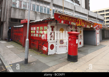 Church Street CD- und Plattenladen in Manchester UK Stockfoto