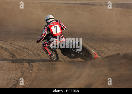 Speedwayrennen an Svansta Rennstrecke in Nyköping, Schweden Stockfoto