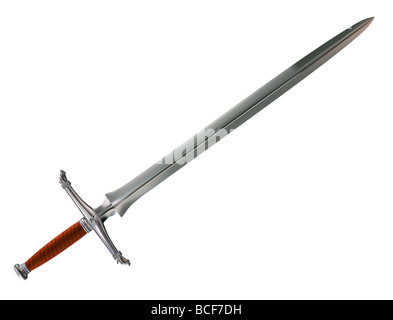 Isolierte Darstellung der eine Vorahnung Norman Kampf Schwert Stockfoto