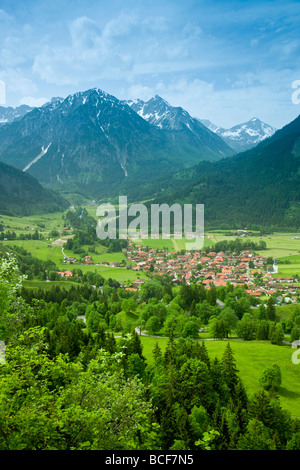 Deutschland, Bayern/Bayern, Deutsche Alpenstrasse, Bad Hindelang und Allgäu Alpen Stockfoto