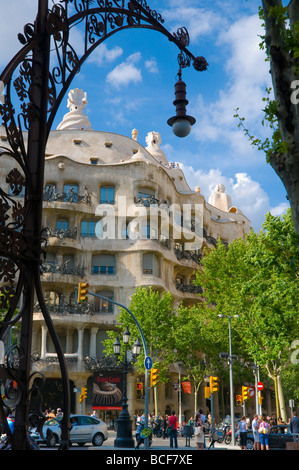 Spanien, Barcelona, Casa Mila (La Pedrera) von Antoni Gaudi Stockfoto