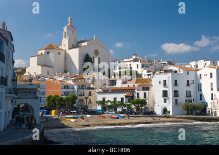 Spanien, Catalonien (Catalunya), Cadaques, Esglesia de Santa Maria (Kirche Santa Maria) Stockfoto