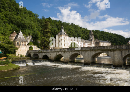 Brantome Abtei, Dordogne, Frankreich Stockfoto