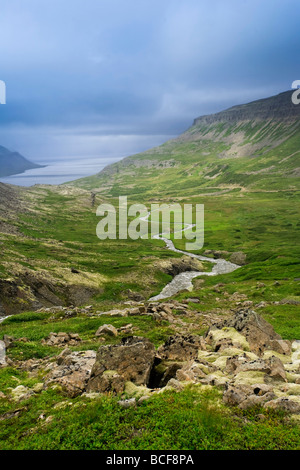 Landschaft in der Nähe von Isafjördur, Westfjorde, Island Stockfoto