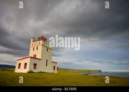 Leuchtturm, Dyrhólaey, Südküste, Island Stockfoto