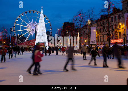 Weihnachtsmarkt, Brüssel, Belgien Stockfoto