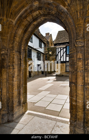 SHERBORNE the Conduit wurde ursprünglich als Waschplatz für Mönche im Kloster der Abbey um das 16. Jahrhundert in Sherborne Dorset Großbritannien erbaut Stockfoto