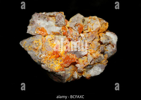 Wulfenite aus New Mexico, USA Stockfoto