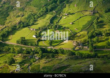 Abendlicht am Gwastadnant von Llanberis Fußweg an den Hängen des Snowdon Snowdonia North Wales Uk Stockfoto