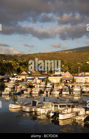 Insel La Réunion, St-Gilles-Les-Bains, Marina Port de Plaisance Stockfoto