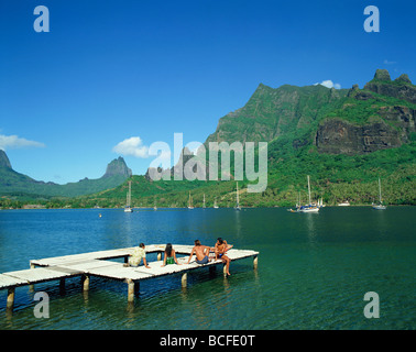 Französisch-Polynesien, Tahiti, Moorea Insel, Cooks Bay Stockfoto