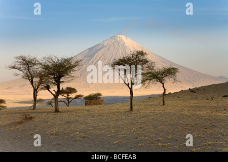 Ol Doinyo Lengai Vulkan, Natron-See, Tansania Stockfoto