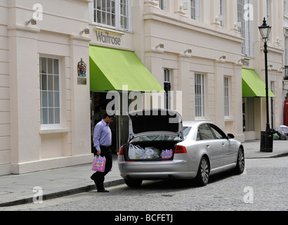 Waitrose-Supermarkt in gehobenen Knightsbridge Stockfoto