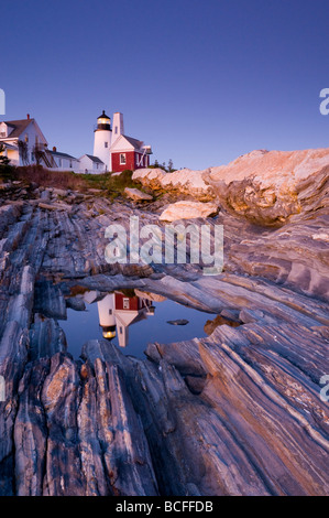 USA, Maine, Pemaquid Point Lighthouse Stockfoto