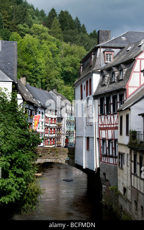 Romantisches Haus Monschau Nordeifel Deutsch Deutschland Stockfoto