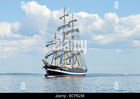 Russische Tall Ship Krusenschtern eine vier Masten Viermastbark in Buzzards Bay Cape Cod Stockfoto