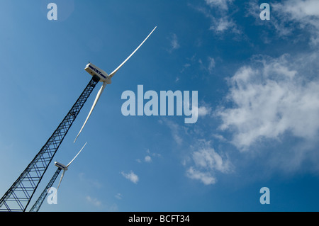 Windkraftanlagen Alberona Italien Stockfoto